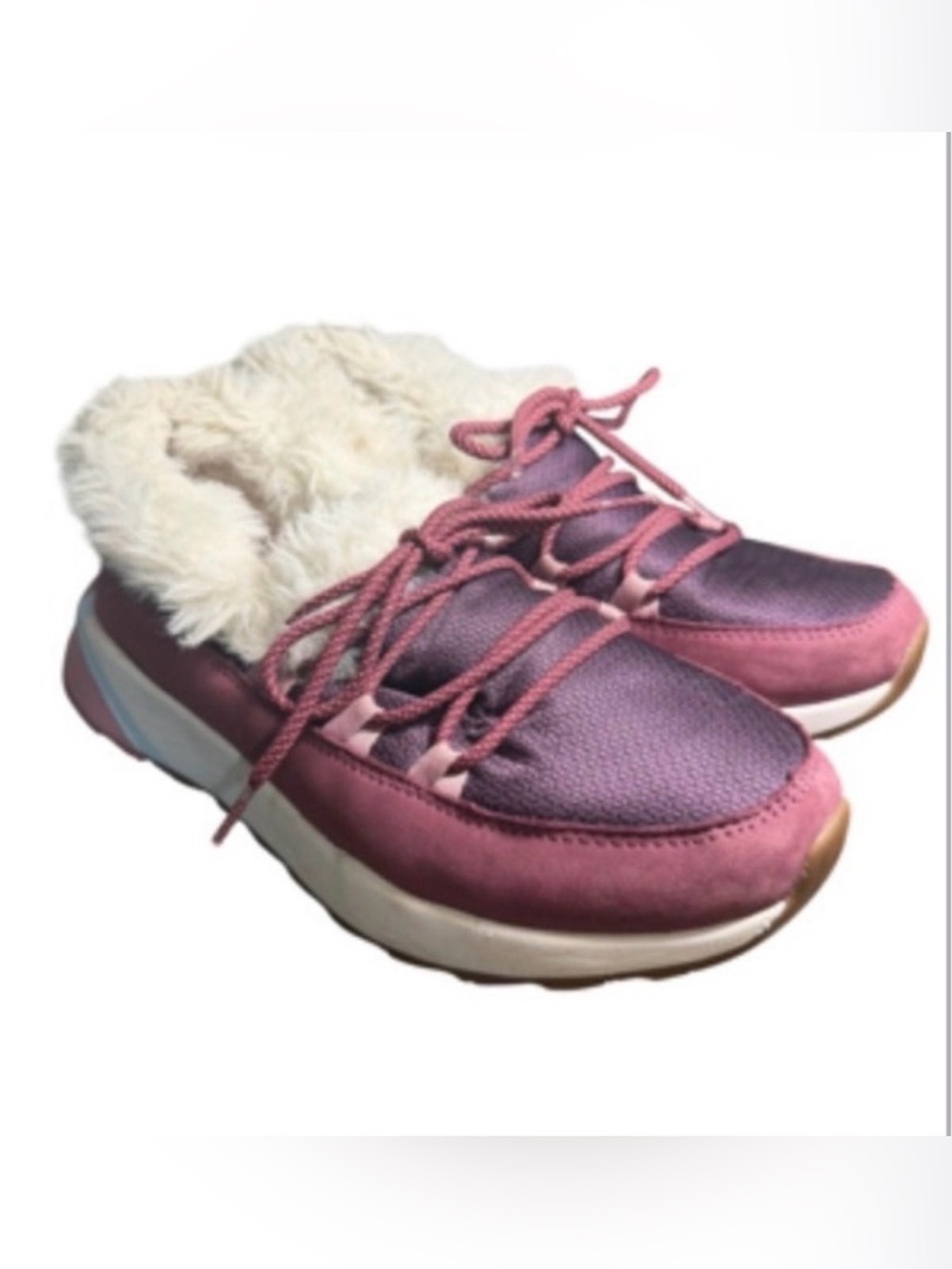 Spyder Aggie Winter Booties Womens 8M Berry Pink Good Faux Fur Apres Ski Laced